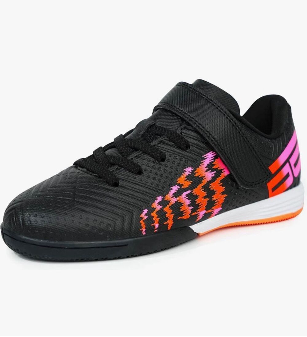 BROOMAN Black Kids Indoor Soccer Cleats-9